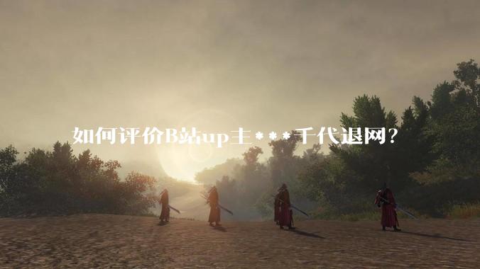 如何评价B站up主***千代退网？