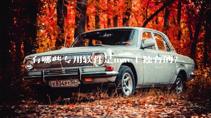 有哪些专用软件是mac上独有的？